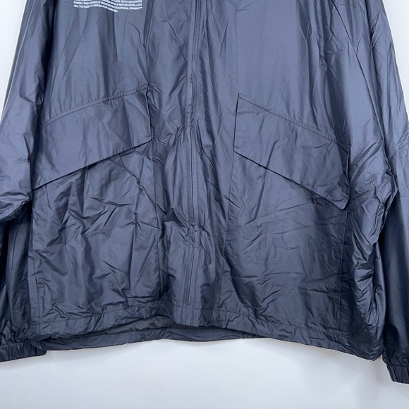 Pangaia Black Nylon Jacket Hooded Zip Up Oversized Unisex Minimalist Medium - Picture 4 of 16